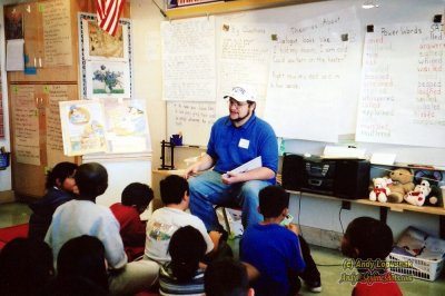 Me reading to some kids in San Diego