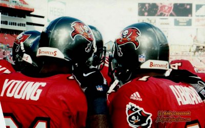 Tampa Bay Buccaneers Defensive Backs Huddle