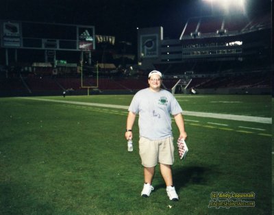 First time on the field at Raymond James Stadium (1998)