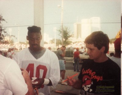 Me with former Buccaneers RB Gary Anderson (1987)