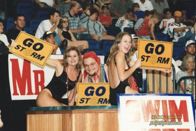 Me as Mr. Pool at a 1999 Storm game