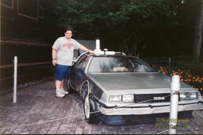 Me with the DeLorean from Back to the Future