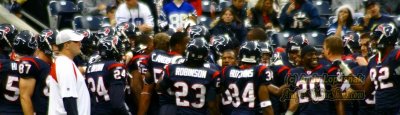 NFL Houston Texans team huddle