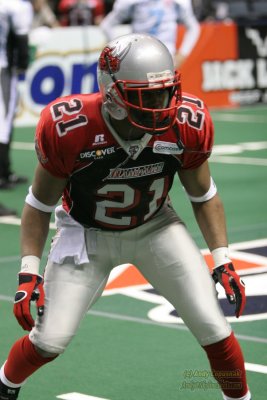 Grand Rapids Rampage defensive back Kevin Gaines