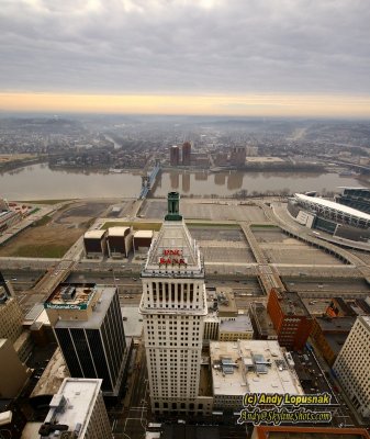 Downtown Cincinnati from the Carew Tower Observation deck