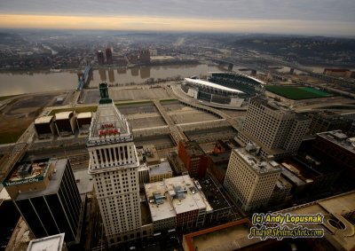 Downtown Cincinnati from the Carew Tower Observation deck