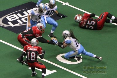 Kansas City Brigade recover an onside kick