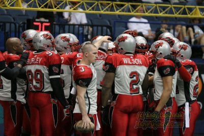 Grand Rapids Rampage huddle