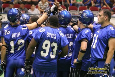 Michigan Pirates team huddle