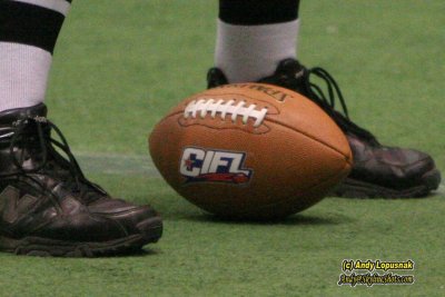 CIFL football between the refs legs