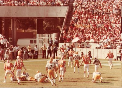 Vintage photo of the Bucs-Packers from the 1970s