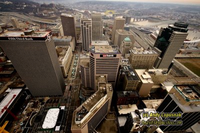 Downtown Cincinnati from the Carew Tower Observation deck