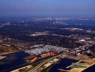 Aerial of downtown Tampa, Florida