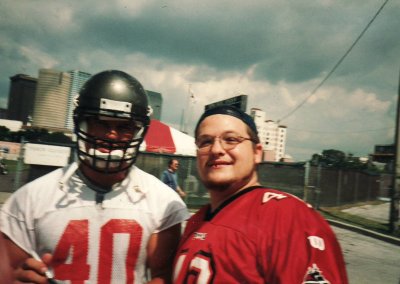 Me with Tampa Bay Bucs FB Mike Alstott
