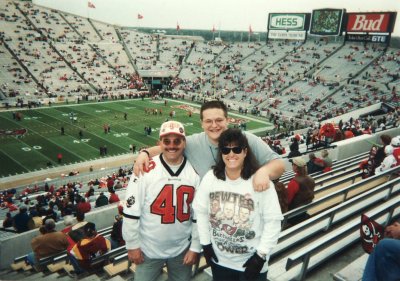 Me with the Keppel's at the last Bucs game at Tampa Stadium
