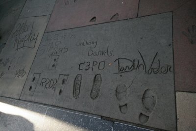 Star Wars characters' footprints in Grauman's Chinese Theater