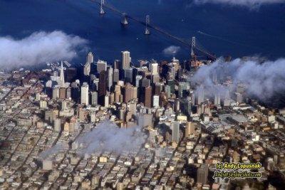 Aerial of downtown San Francisco, California