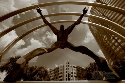 Freedom sculpture in Tampa