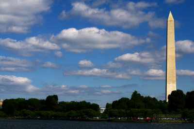 Washington Monument with the White House