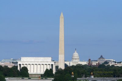 Lincoln Memorial, Washington Monument & the Capitol