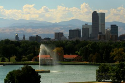 Downtown Denver from City Park