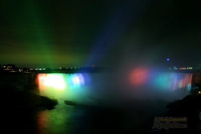 Niagara Falls at Night from Canada
