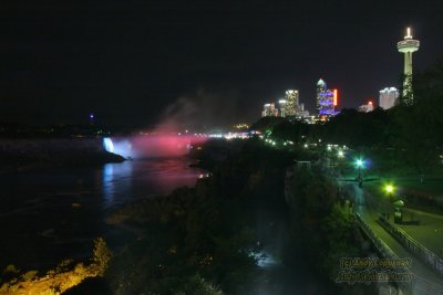 Niagara Falls at Night from Canada