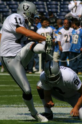 Oakland Raiders kicker Sebastian Janikowski
