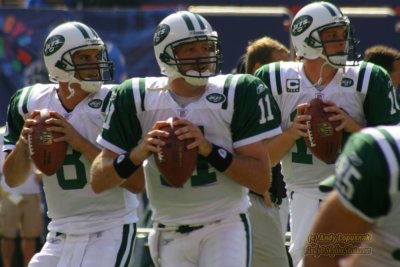 New York Jets quarterbacks Tuiasosopo, Clemens & Pennington