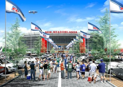 Artist rendering of the New Meadowlands Stadium