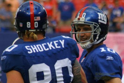 New York Giants TE Jeremy Shockey and QB Eli Manning