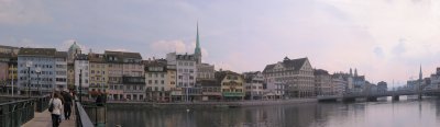 Zurich - Limmat River at noon (0.7MB)