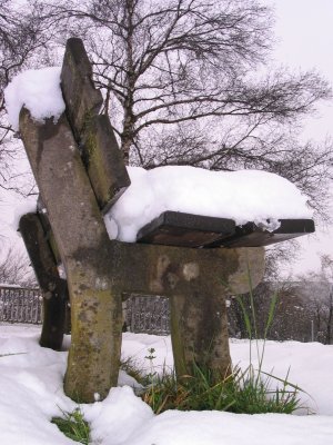 The snow had a short break at noon