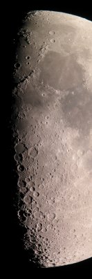 Terminator line of the moon