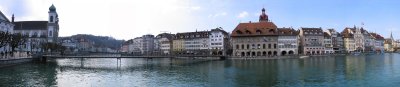 Left river front in Lucerne