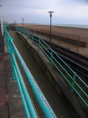 Blue railings