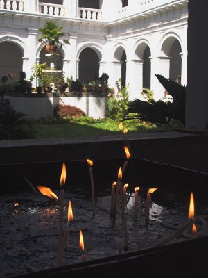 Candles in the cloister