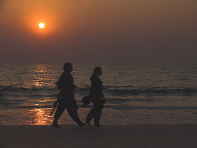Goan ladies at sunset
