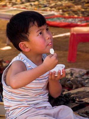 Boy with ice cream