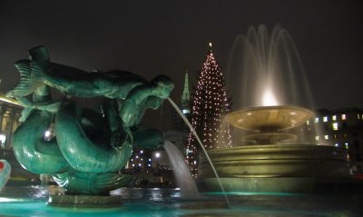 Fountain at night