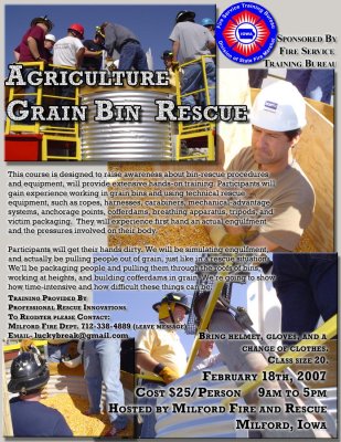 Agriculture Grain Bin Rescue Training