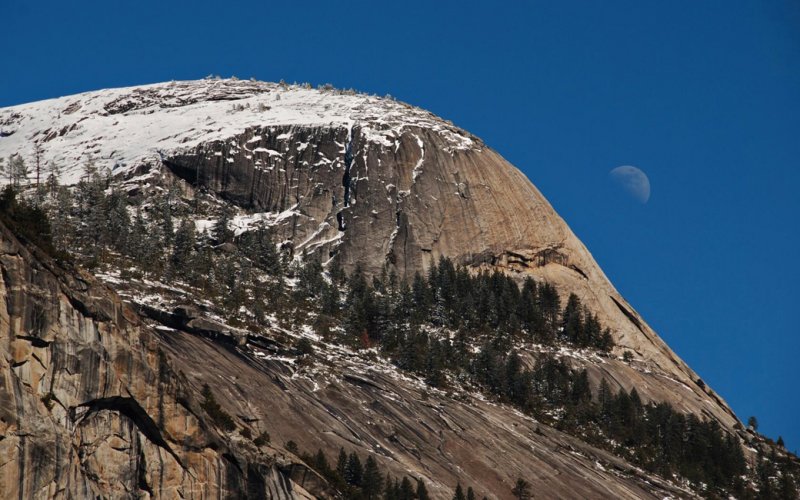 North Dome and the Moon