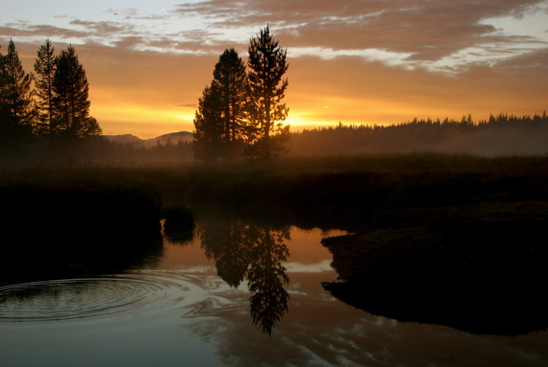 Sunset over Tuolumne Meadows