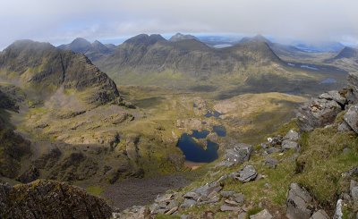 Looking north from Liathach, Scotland