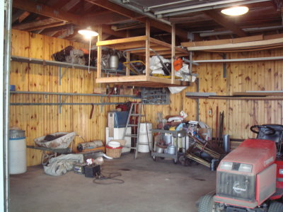 Inside smaller detached garage