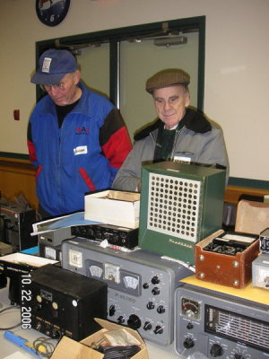 some ham operators with their classic equiptments