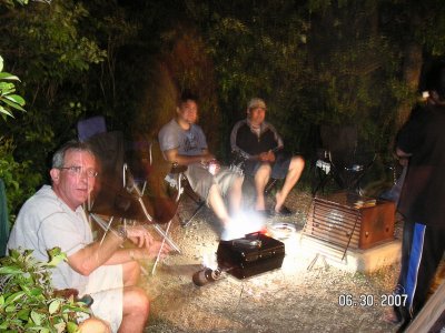 bonfire to eliminate the mosquitoes