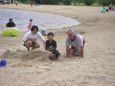 at the beach