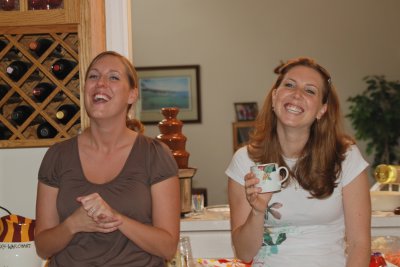 Laurel and Gwen share a laugh
