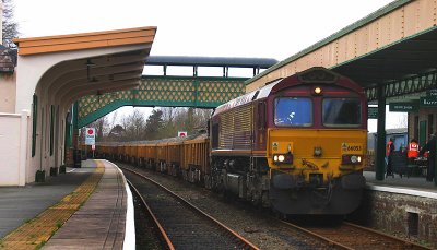 Rock Ballast Train at Okehampton Station